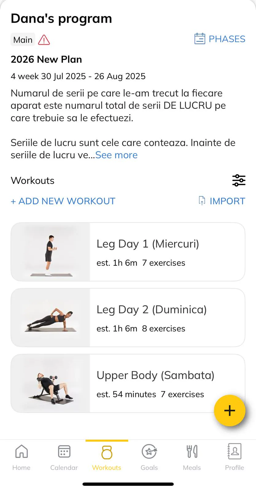 Urmezi antrenamentele tale personalizate